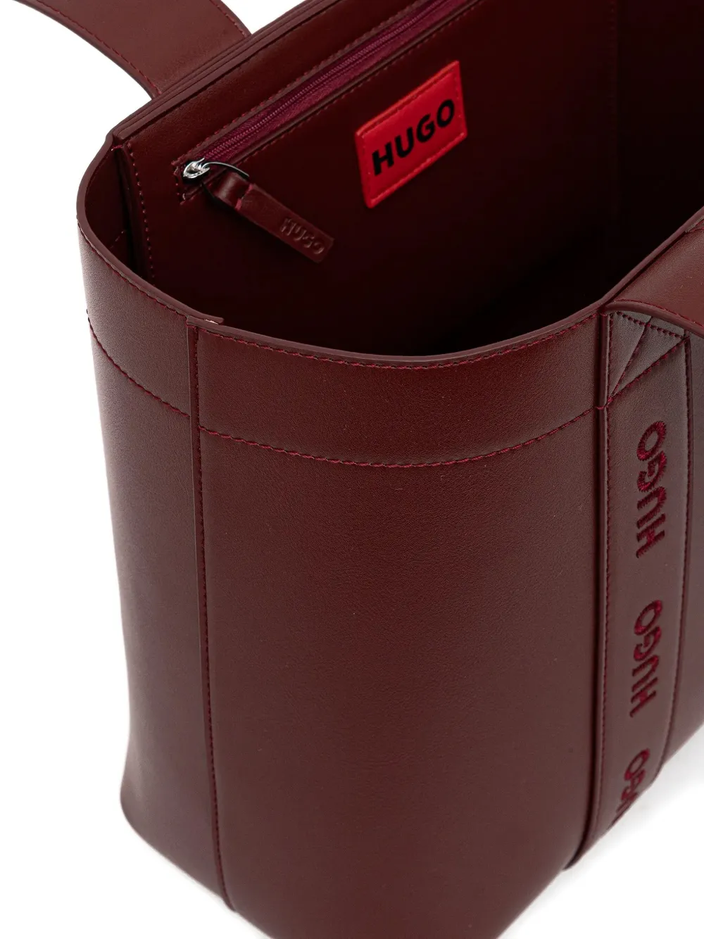 HUGO Shopper met geborduurd logo Rood