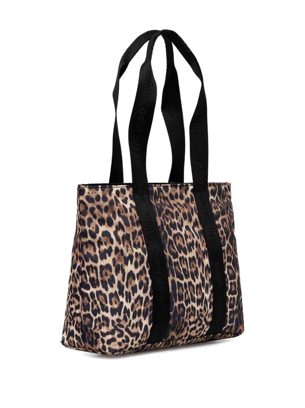 HUGO leopard-print tote bag - Bruin
