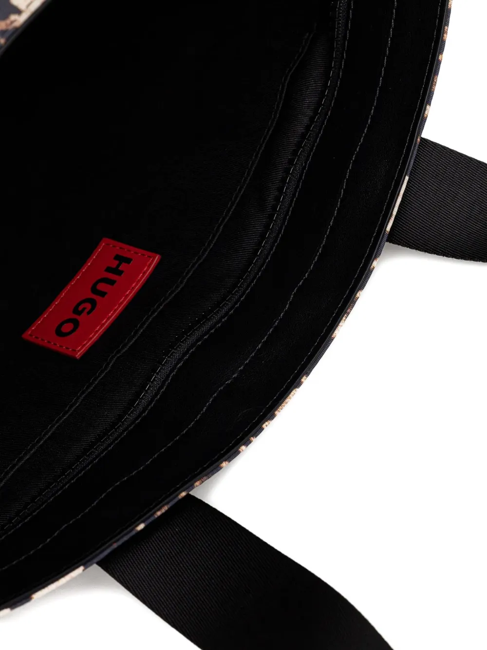 HUGO Shopper met luipaardprint Bruin