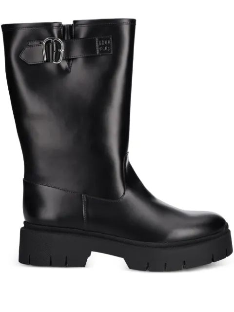 HUGO buckle-detail biker boots