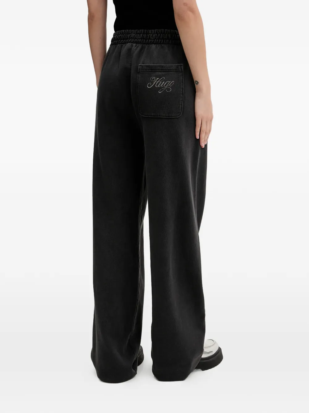 Hugo Boss Logo-embellishment Track Pants In Black