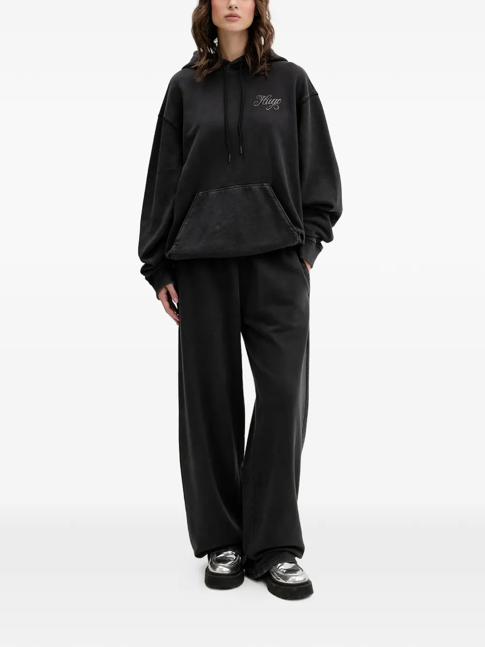 Hugo Boss Logo-embellishment Track Pants In Black