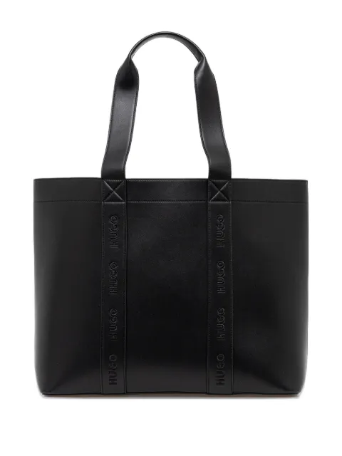 HUGO logo-embossed tote bag