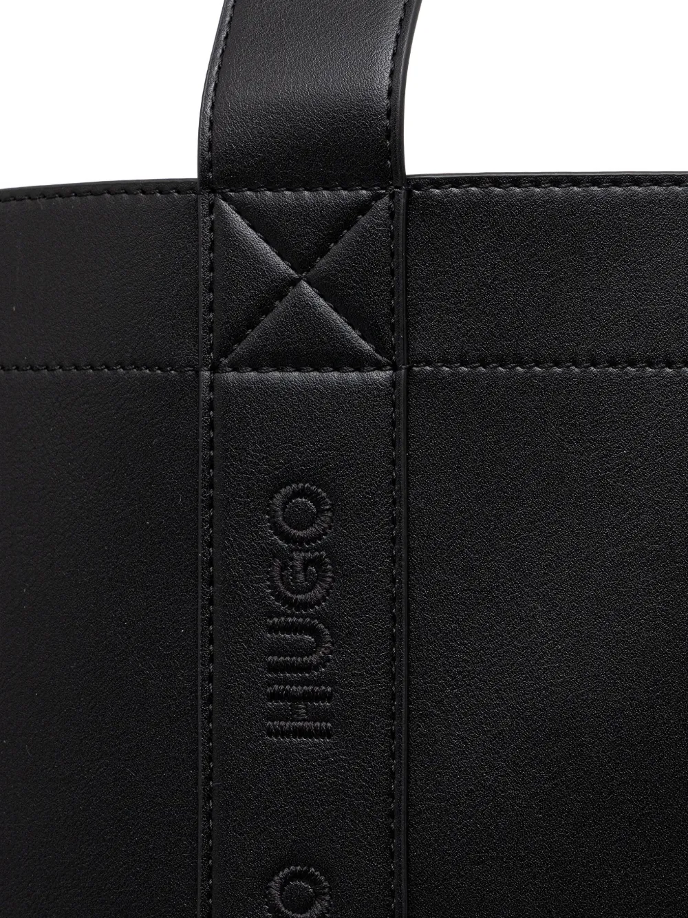 HUGO Shopper met logo-reliëf Zwart