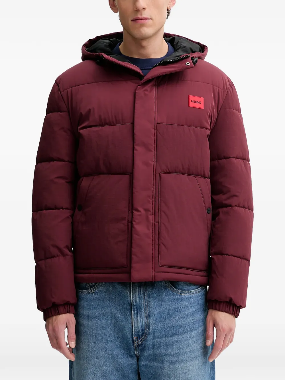 HUGO hooded padded jacket | Red | Image 1