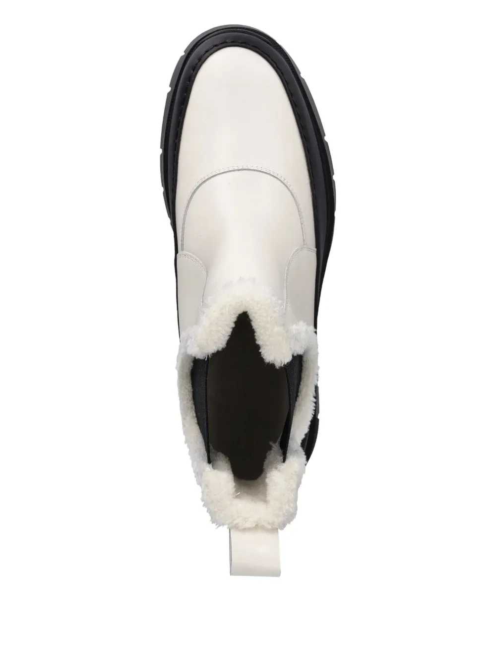 HUGO Chelsea laarzen met afwerking van imitatiebont Wit