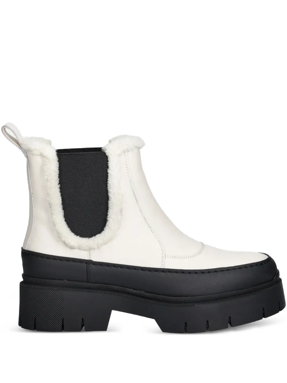HUGO faux fur-trim Chelsea boots | White | Image 1