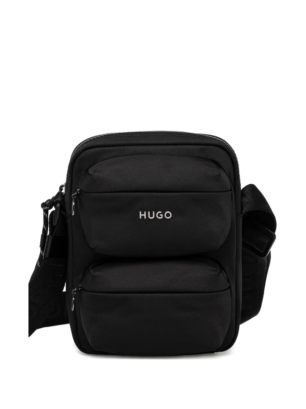 HUGO zip pocket messenger bag - Nero