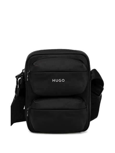 HUGO zip pocket messenger bag
