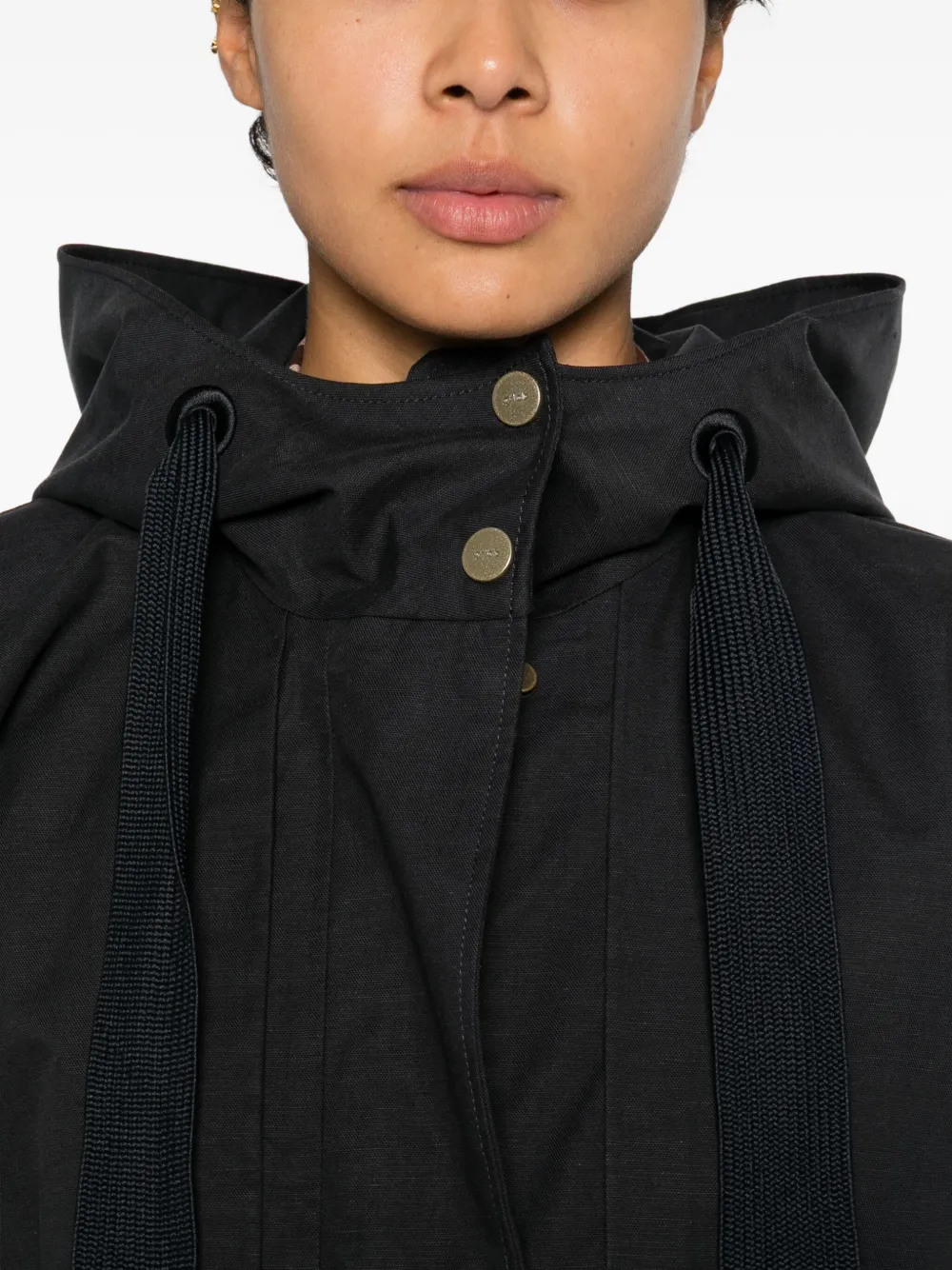 G-lab Milla Ii Hooded Parka Coat In Black