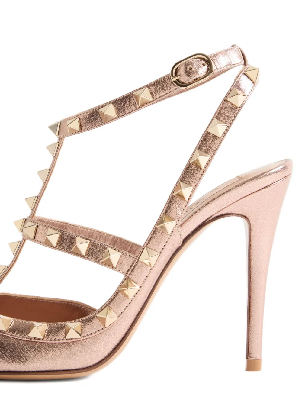 Valentino 10mm Rockstud Leather Pumps In Pink