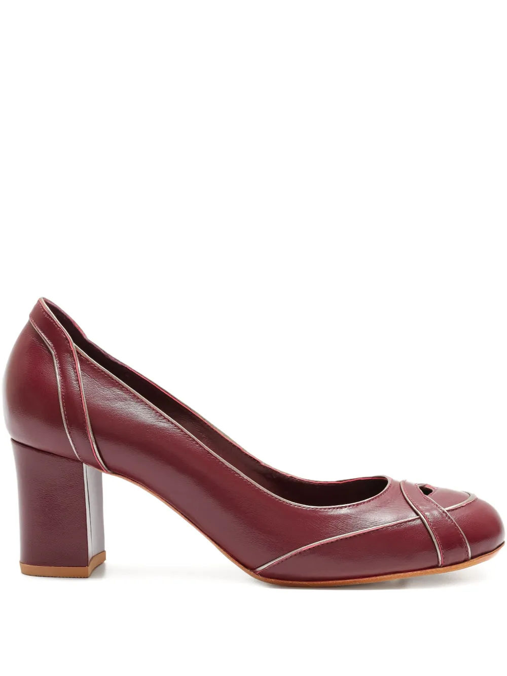 Sarah Chofakian 55mm Swan Pumps In Red