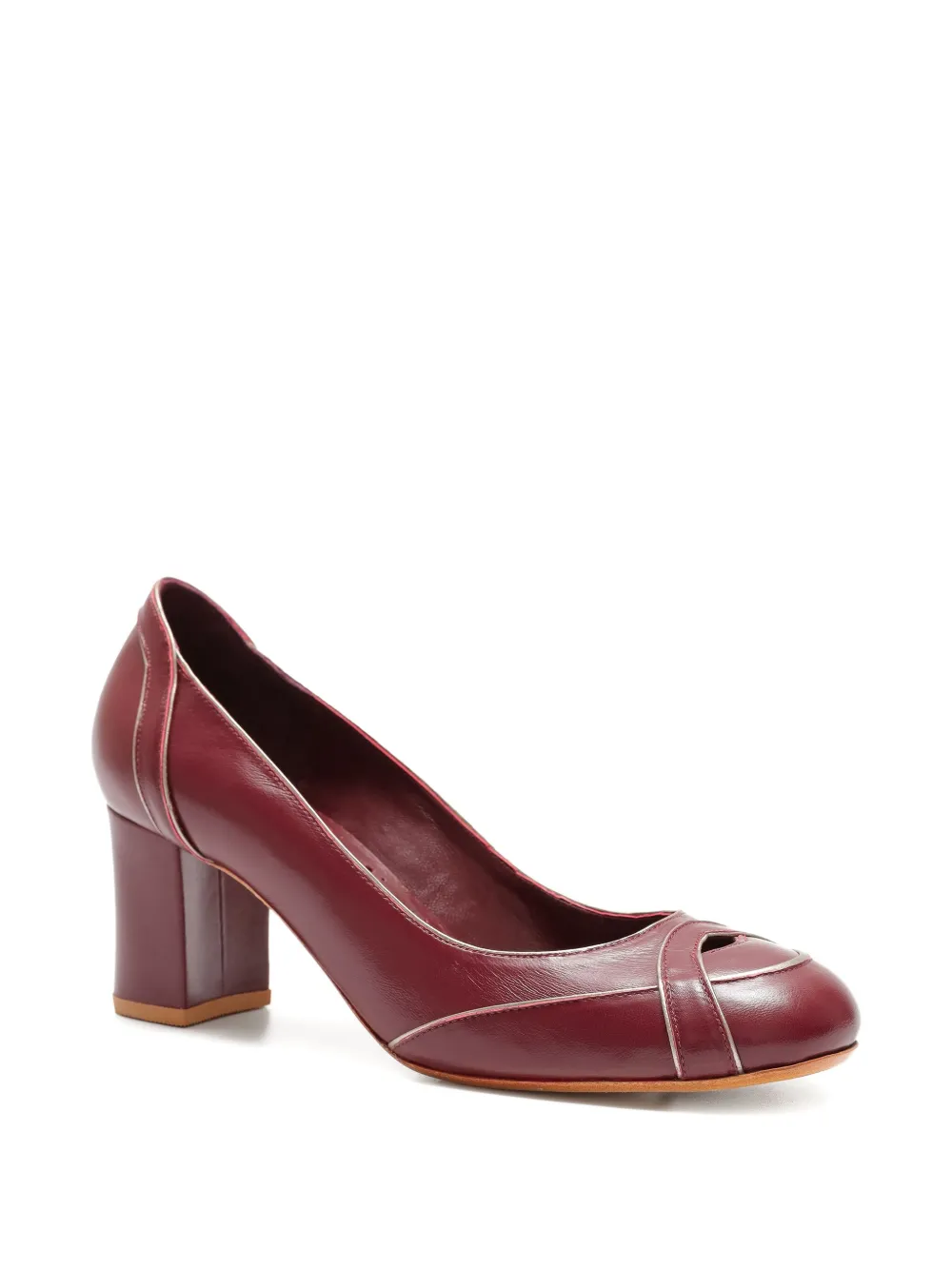 Sarah Chofakian 55mm Swan Pumps In Red