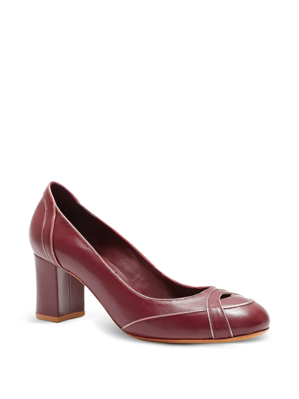 Sarah Chofakian 55 mm Swan pumps Rood