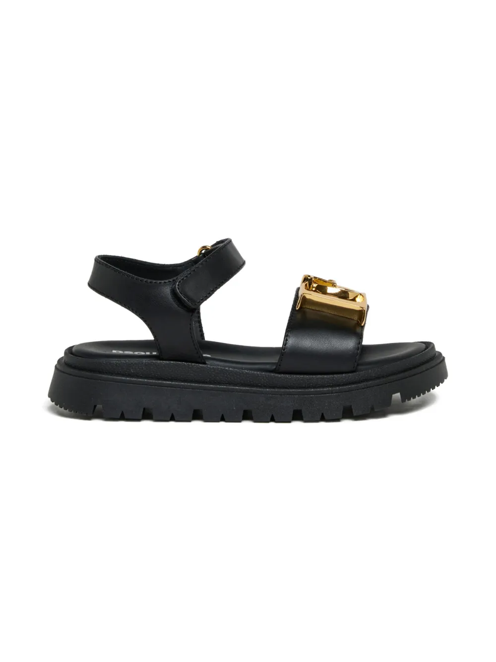DSQUARED2 KIDS logo-appliqué sandals - Nero