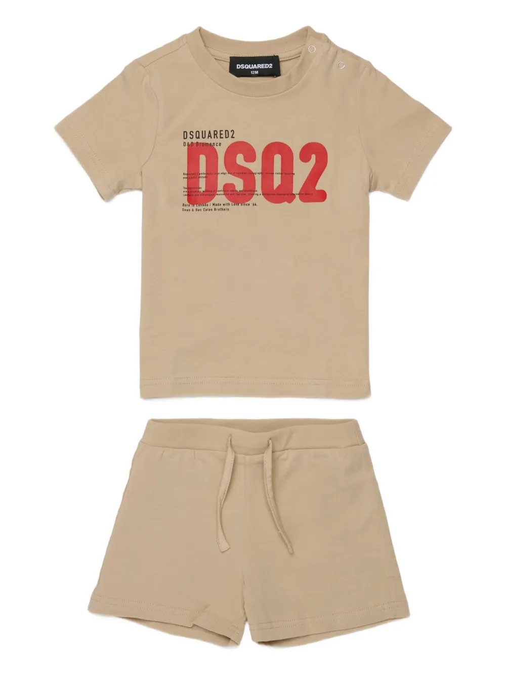 DSQUARED2 KIDS logo-print babygrow set - Toni neutri