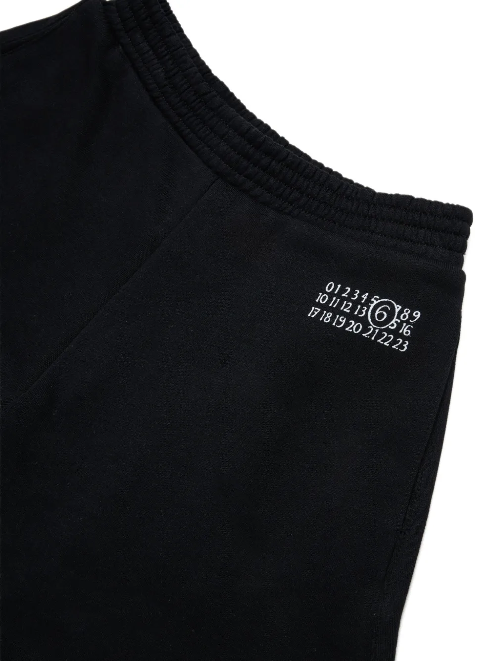 MM6 Maison Margiela Kids Fleece shorts met logo Zwart