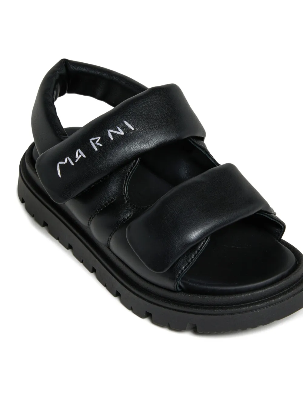 Marni Kids Sandalen met bandjes en logodetail Zwart