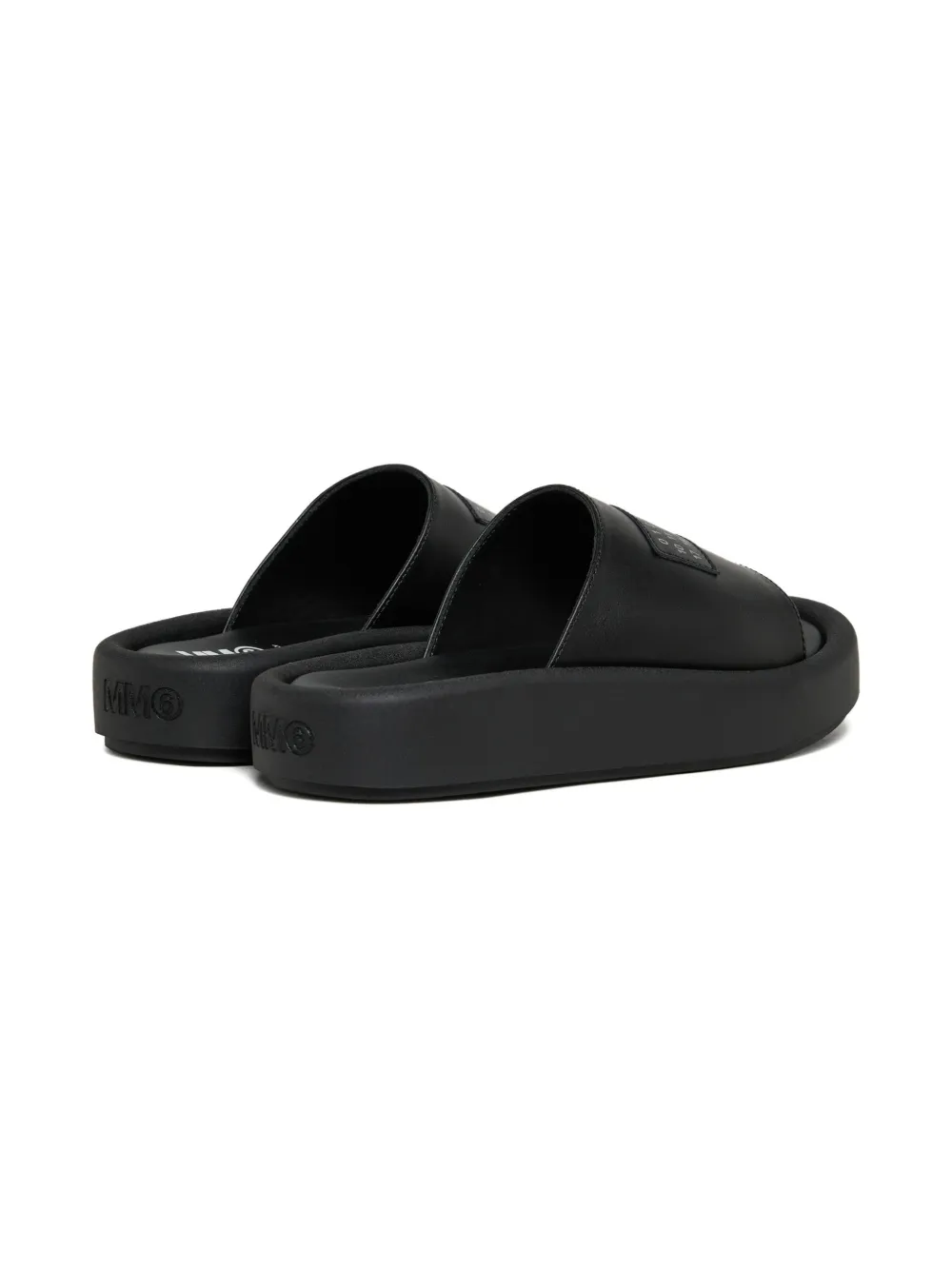 MM6 Maison Margiela Kids Sandalen met logopatch Zwart