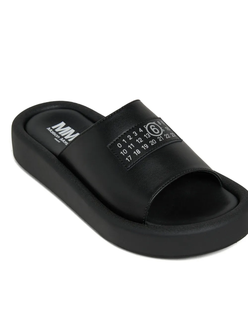 MM6 Maison Margiela Kids Sandalen met logopatch Zwart