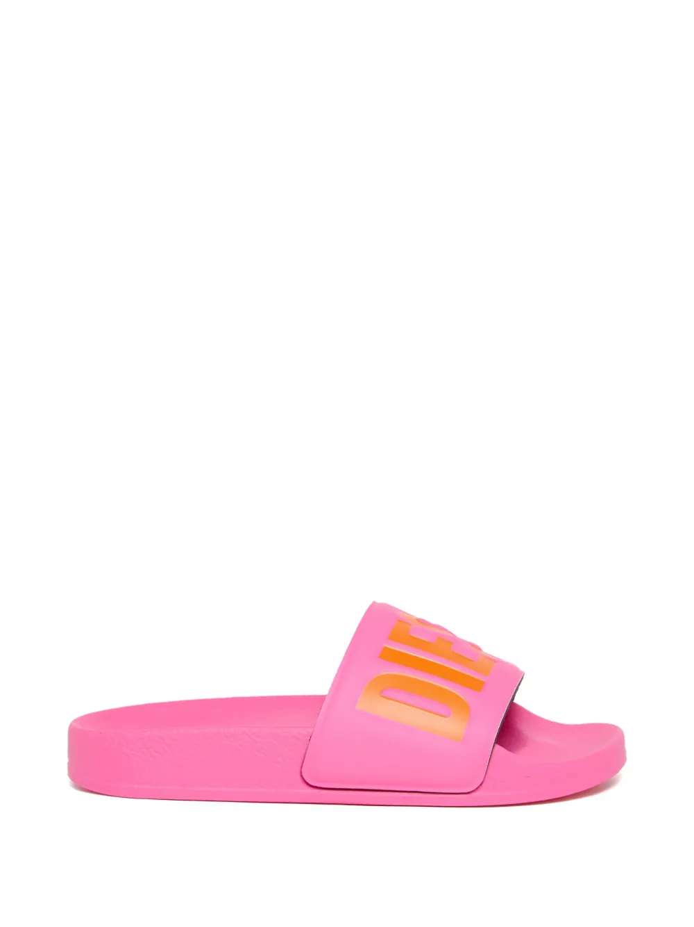 Diesel Kids embossed-logo slides Roze