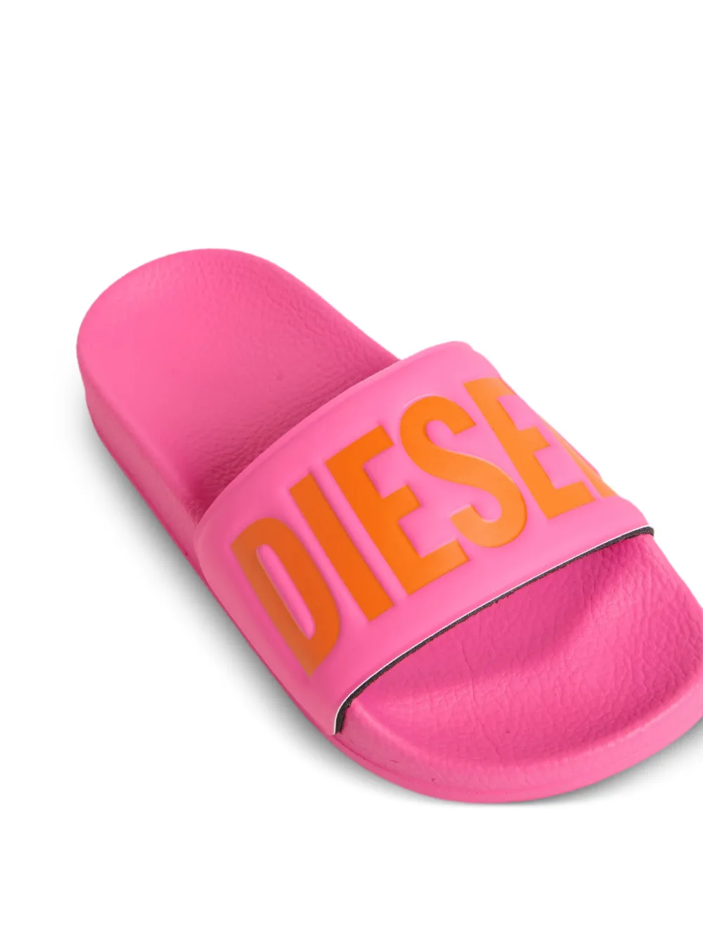 Diesel Kids embossed-logo slides Roze
