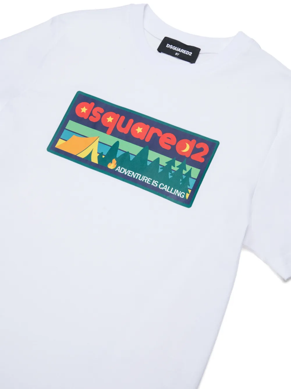 DSQUARED2 KIDS T-shirt met grafische print Wit