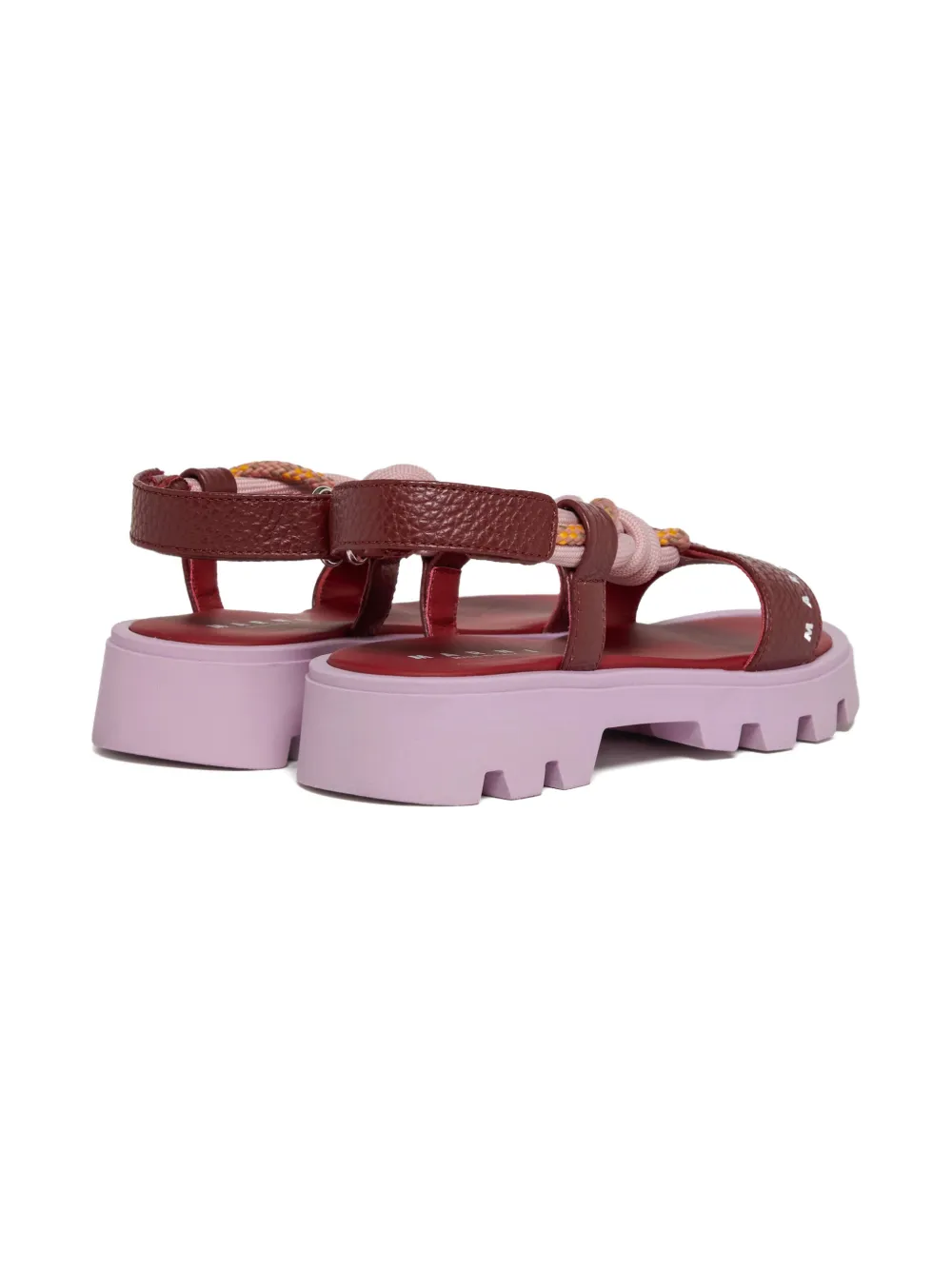 Marni Kids Sandalen met geknoopt detail en logo Rood