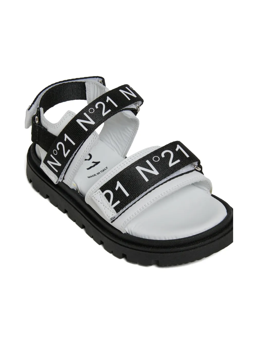 Nº21 Kids logo-print platform sandals - Wit