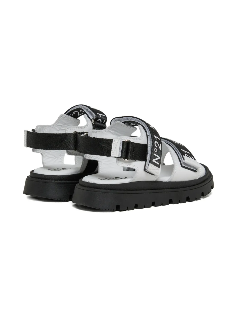 Nº21 Kids Sandalen met plateauzool en logoprint Wit