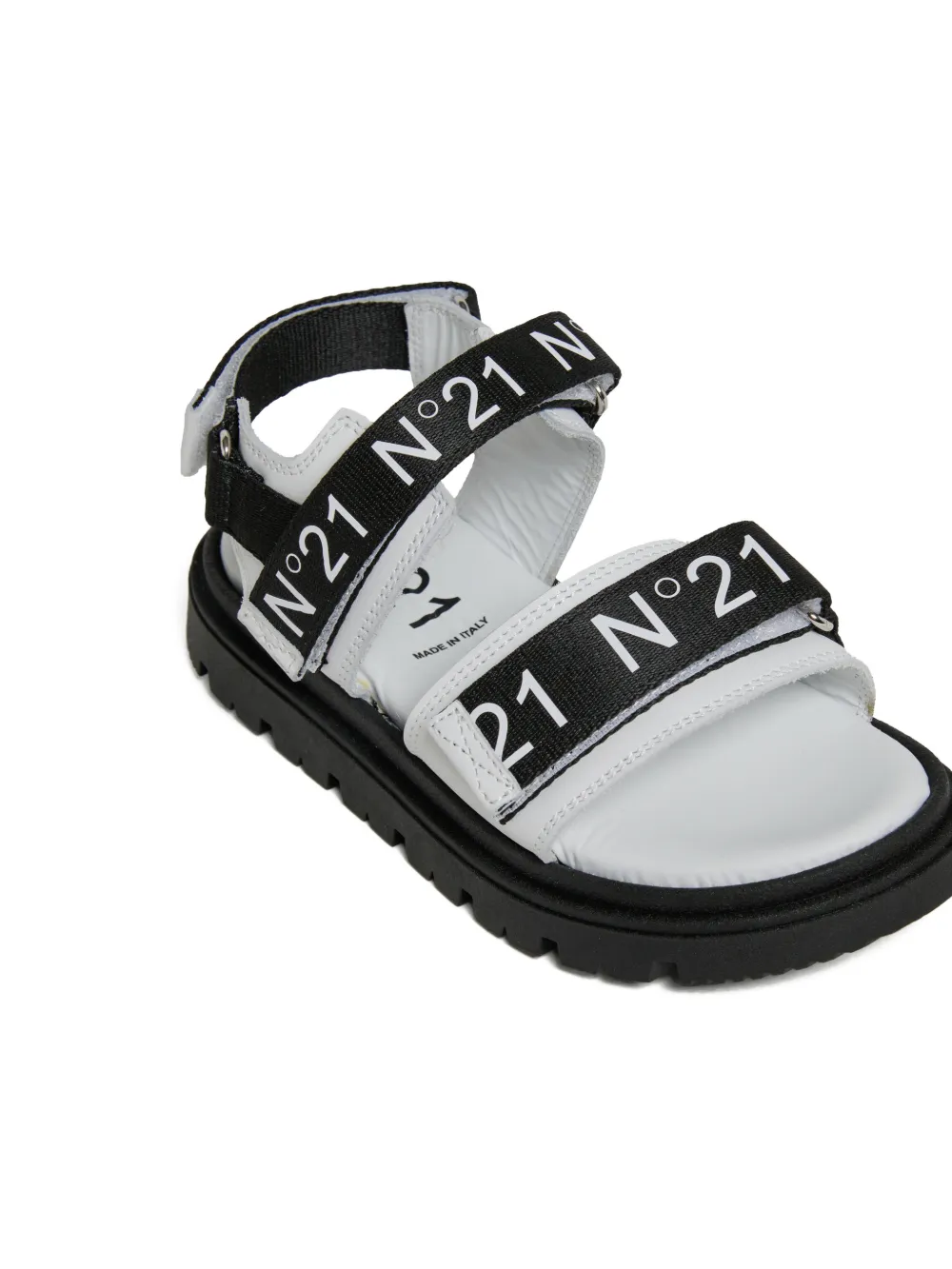 Nº21 Kids Sandalen met plateauzool en logoprint Wit