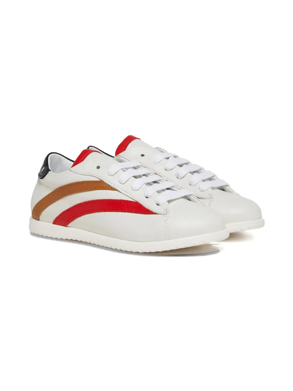 Marni Kids stripe-detail sneakers - Bianco