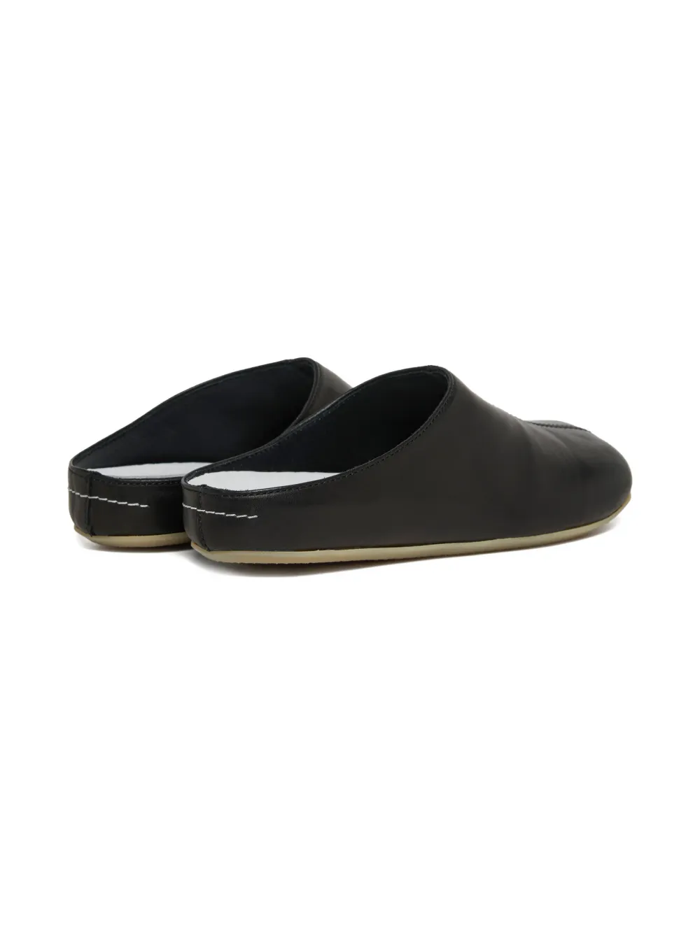 MM6 Maison Margiela Kids leather mules Zwart