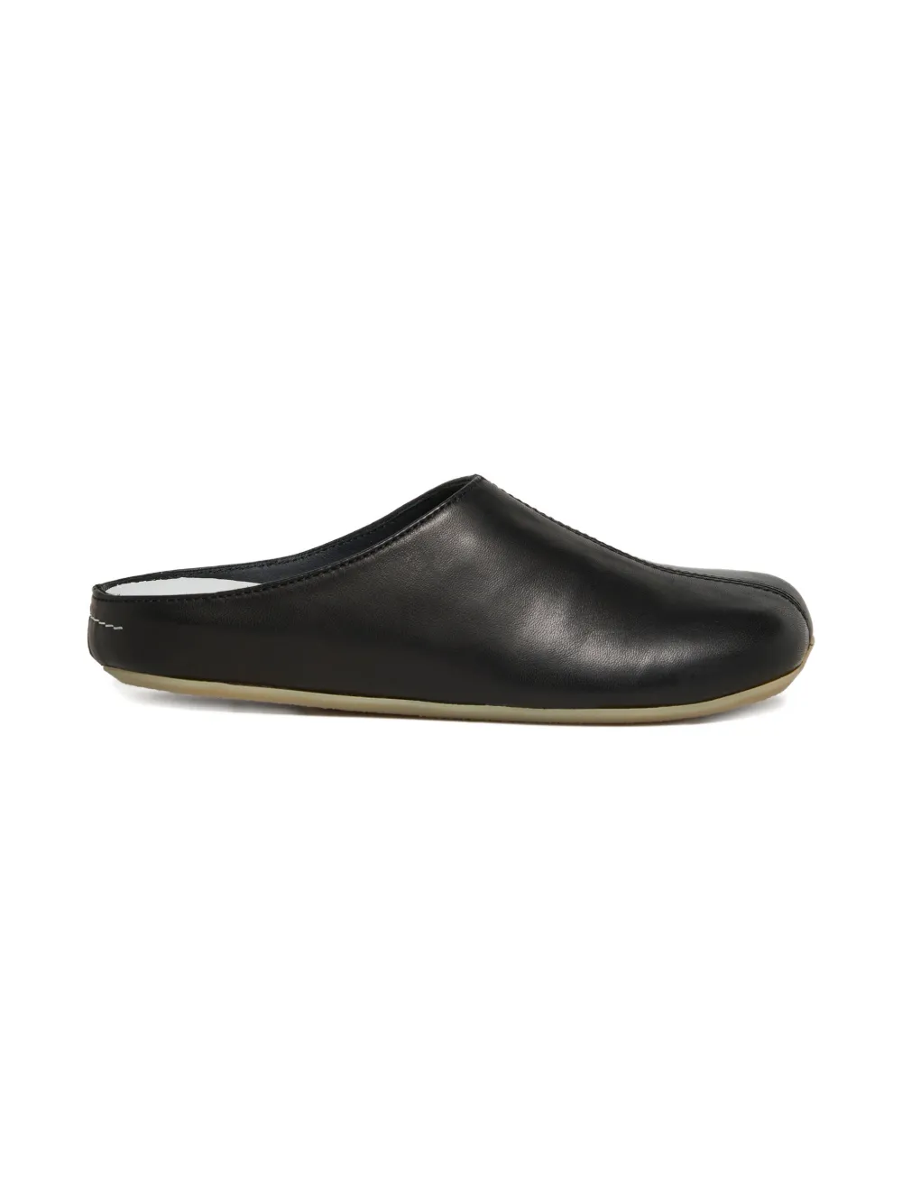 MM6 Maison Margiela Kids leather mules Zwart