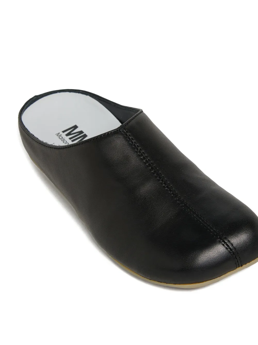 MM6 Maison Margiela Kids leather mules Zwart
