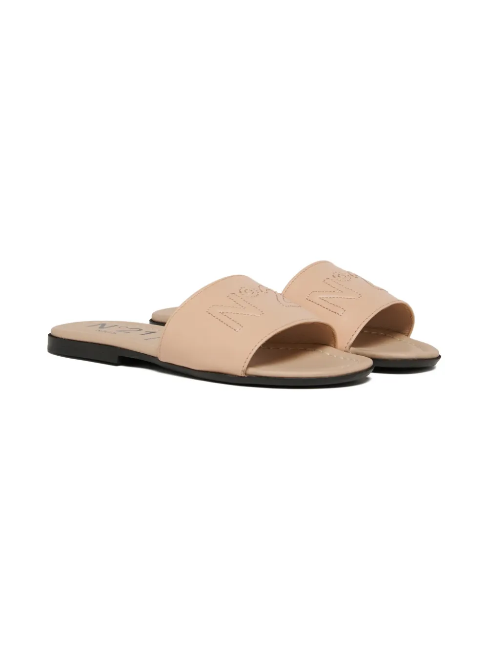 Nº21 Kids logo-embossed sandals - Toni neutri