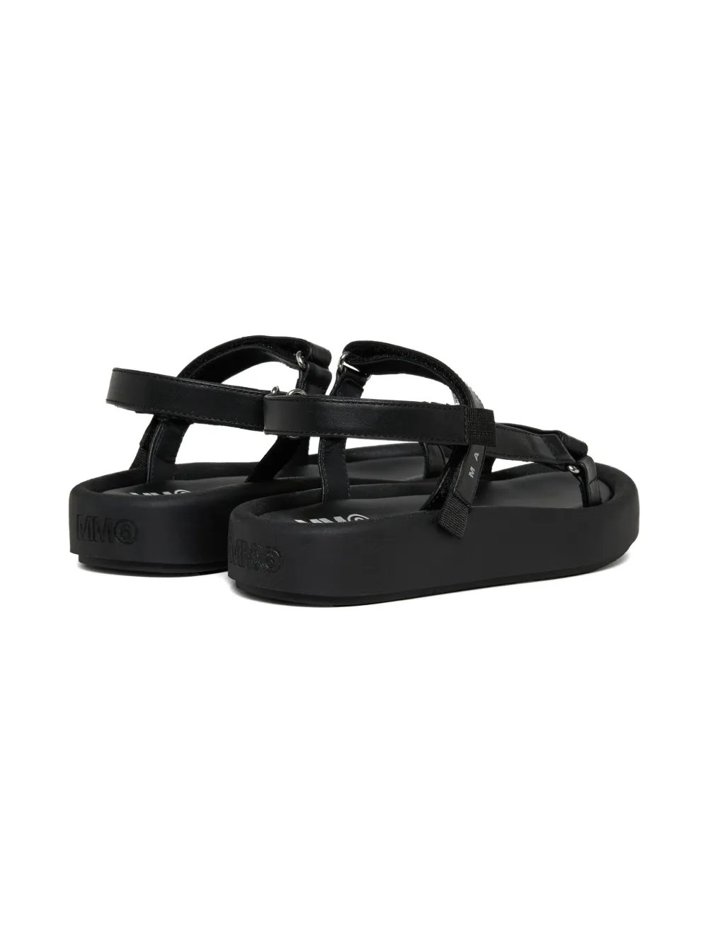 MM6 Maison Margiela Kids Leren sandalen Zwart