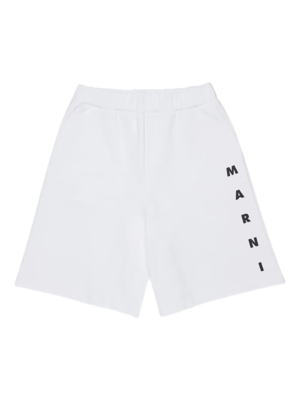 Marni Kids logo-print shorts - Bianco