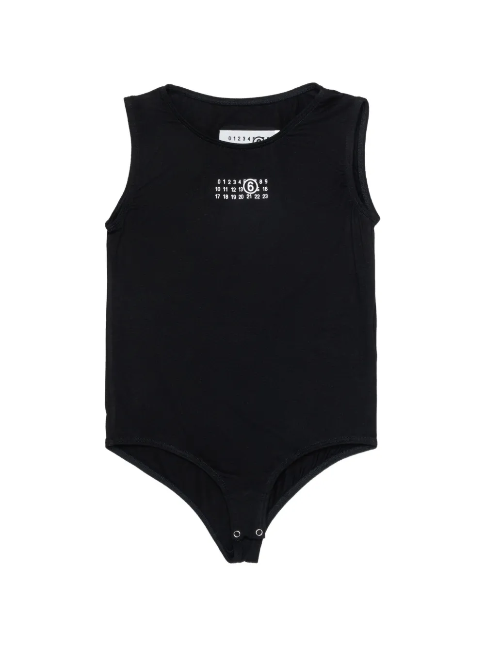 MM6 Maison Margiela Kids stretch logo bodysuit - Schwarz