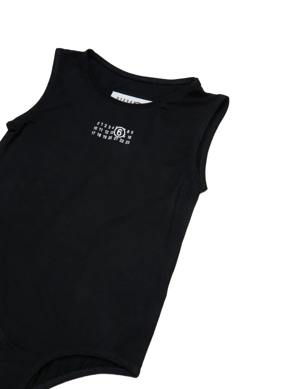 MM6 Maison Margiela Kids Stretch romper met logo Zwart