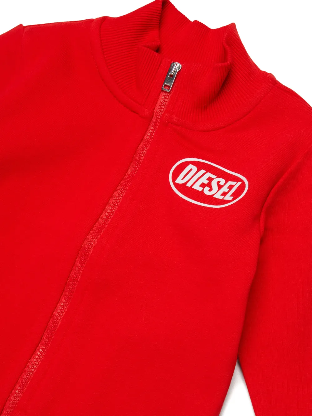  Diesel Kids Printed-logo Full-zip Sweatshirt - Red 
