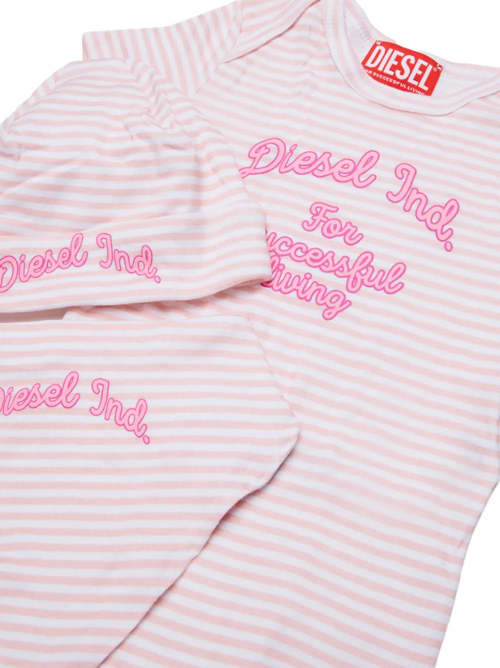 Diesel Kids Gestreept set Wit