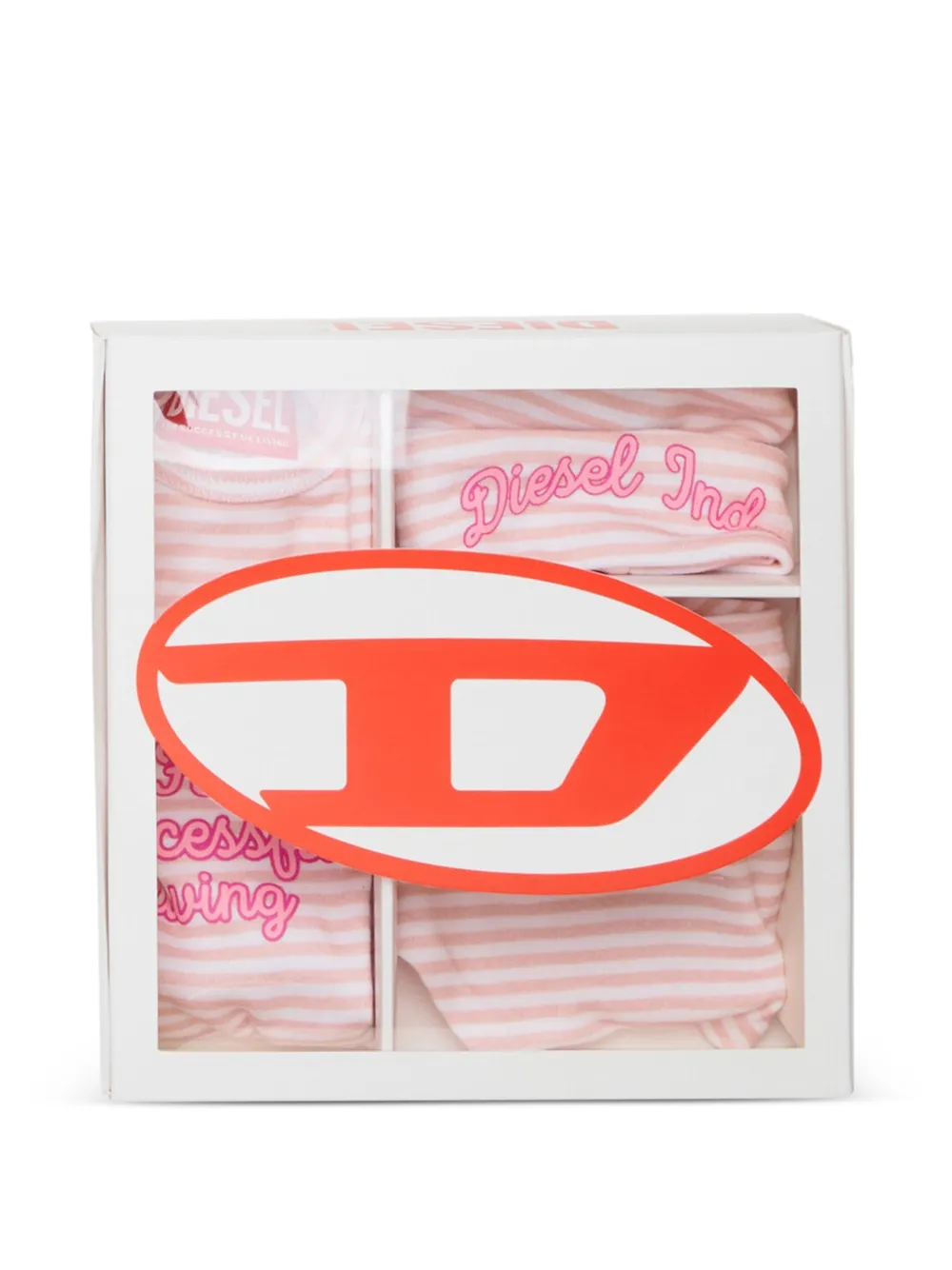 Diesel Kids Gestreept set Wit