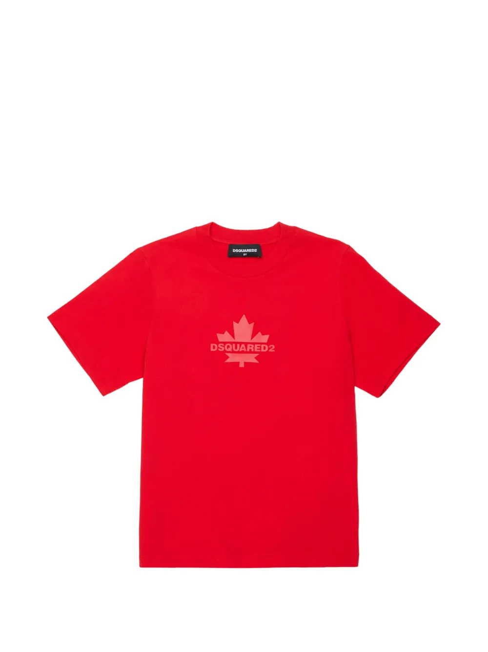 DSQUARED2 KIDS maple leaf crew neck T-shirt - Rosso