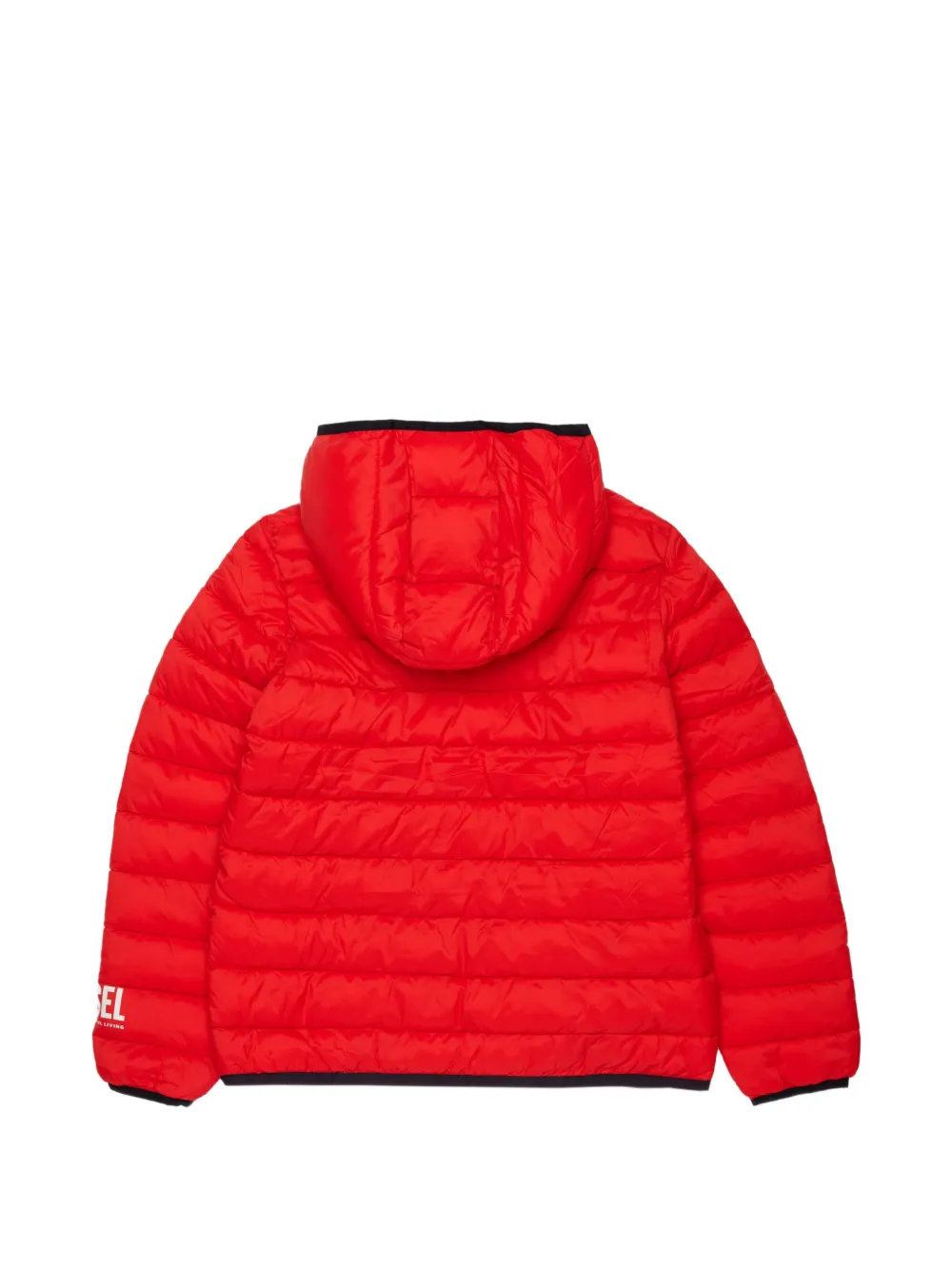 Diesel Kids Justony gewatteerd jack met logoprint Rood