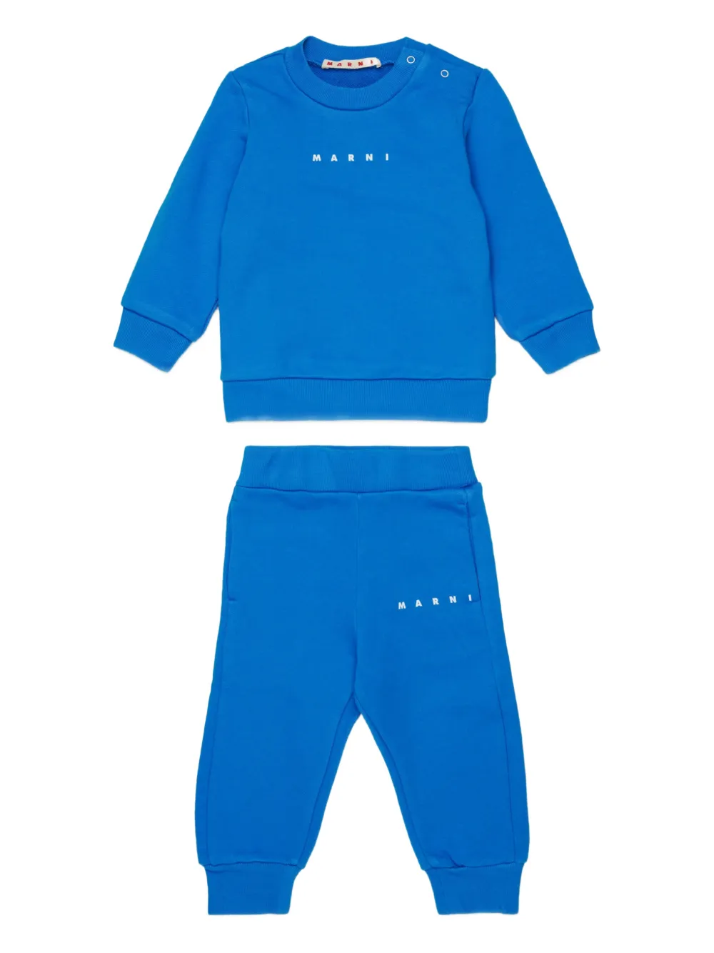 Marni Kids logo-print tracksuit - Blu