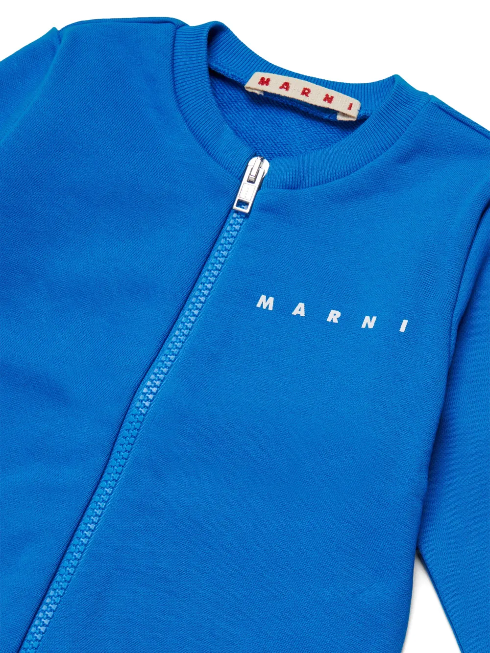  Marni Kids Jersey Con Logo Estampado - Azul 