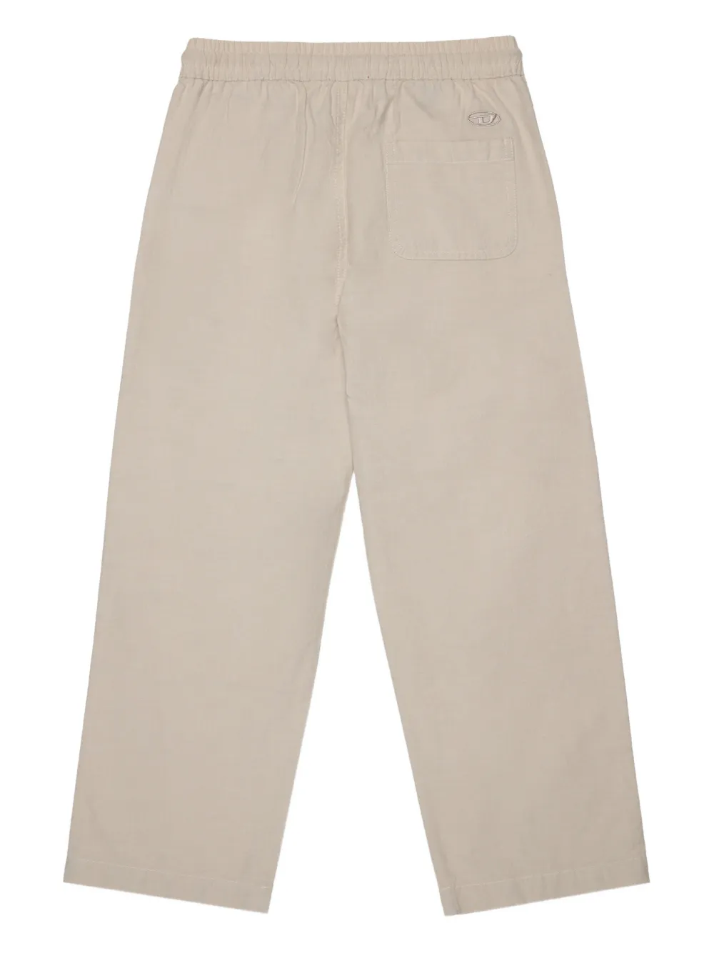 Diesel Kids Broek met trekkoord en borduurwerk Beige