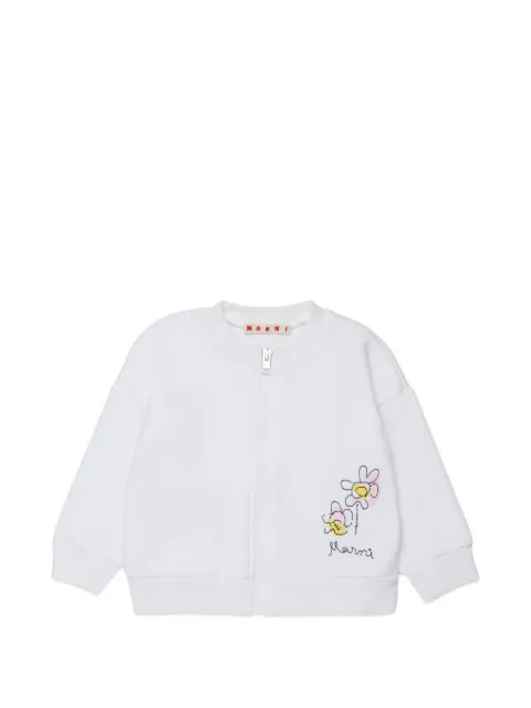 Marni Kids flower zip sweatshirt