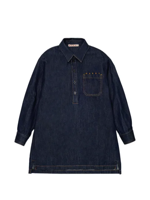 Marni Kids chest-pocket button dress